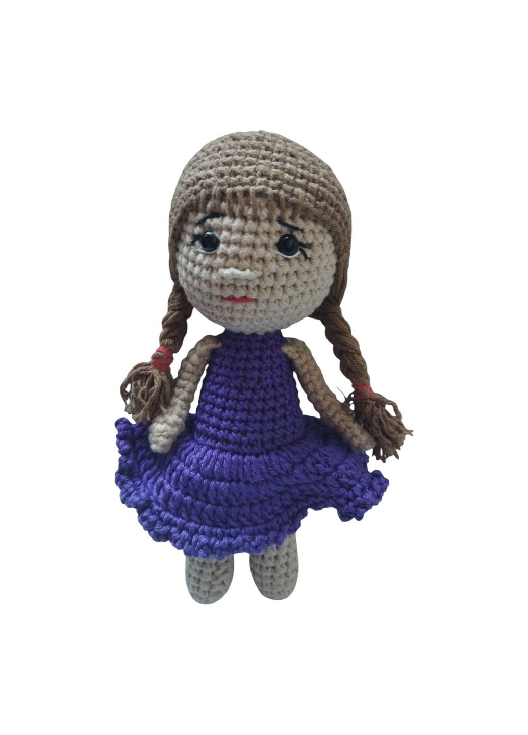 Лялька для дівчинки висотою 19 см в синьому платтячку No Brand лялька (367723825)