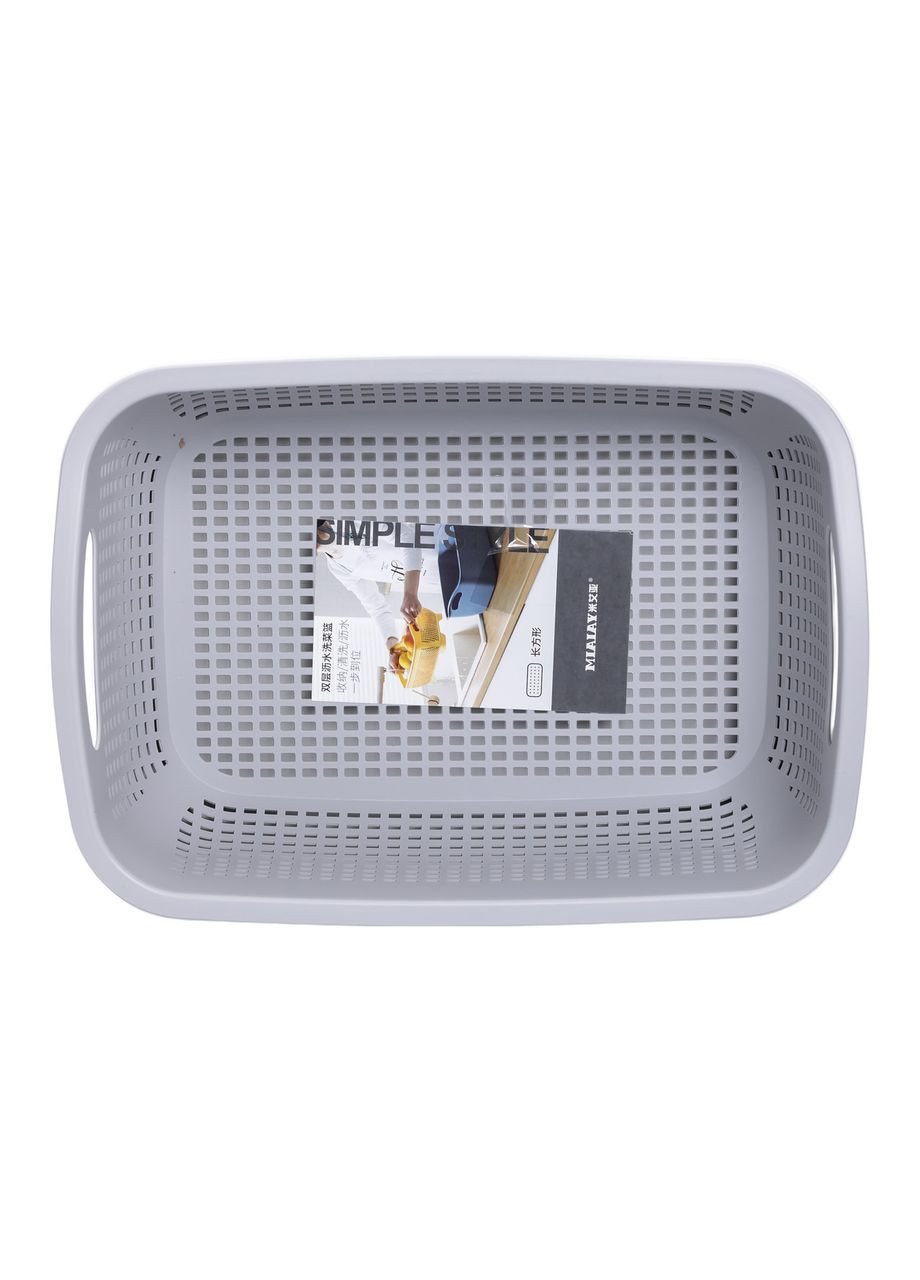 Корзина-друшлак 2 в 1 для мытья овощей, фруктов и зелени 29.5×21×11 (см) HP-45-6W Yiwu (370800347)