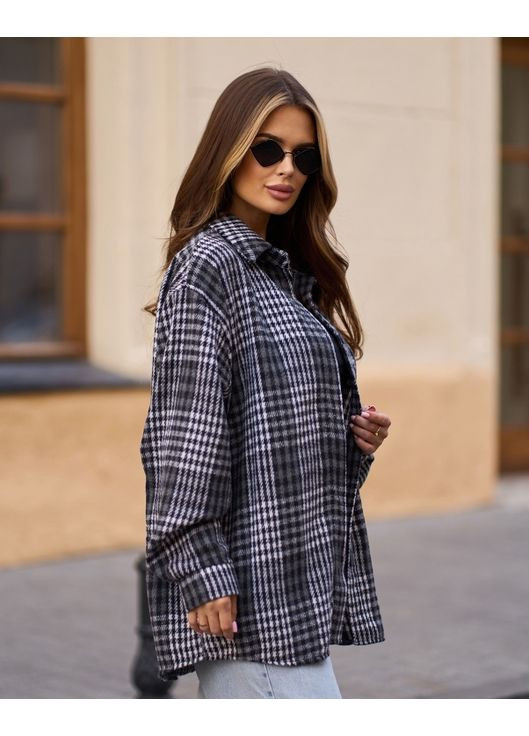 Клітчаста сорочка із вовни з кишенею ISSA PLUS (361855260)