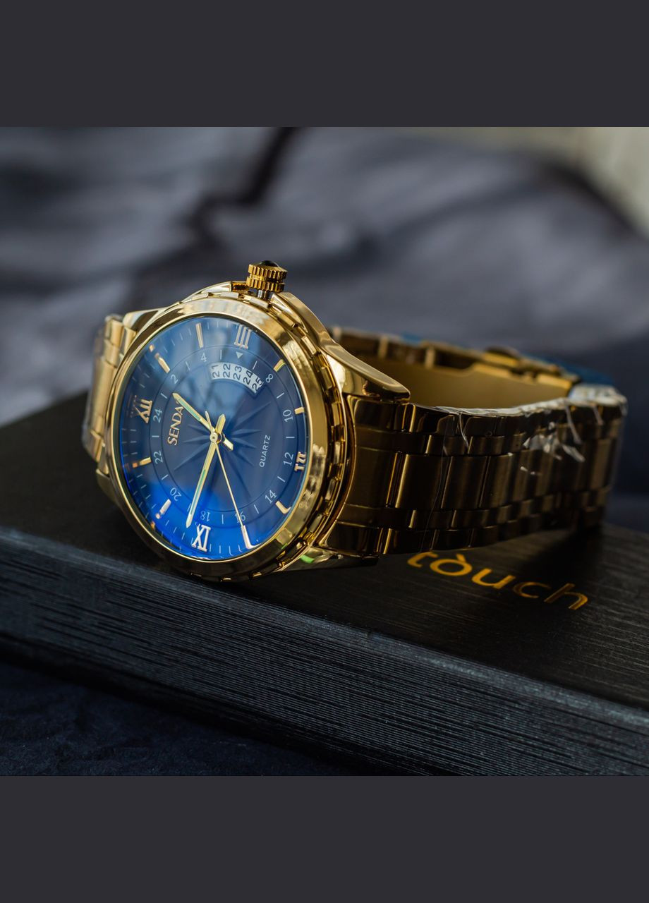 Наручные часы Sendas мужской золотого цвета с черным (10051) No Brand (339625218)