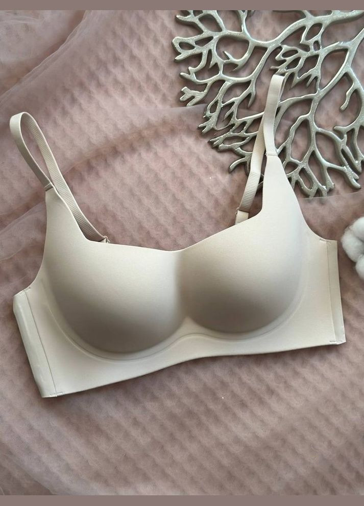 Бежевый бесшовный бесшовный бюстгальтер Mandhari без косточек