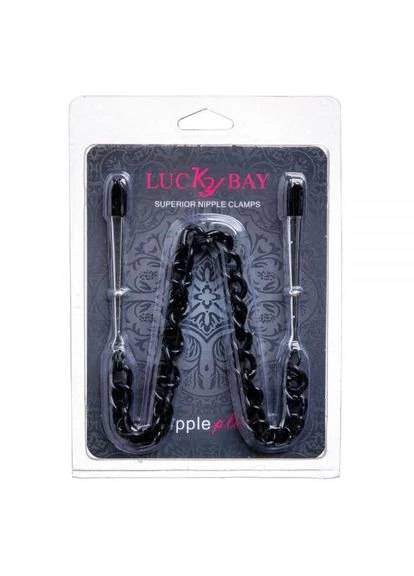 Затискачі на соски Nipple play пінцет Chain Heavy Metall black,, Регулюється Lucky Bay (297399113)