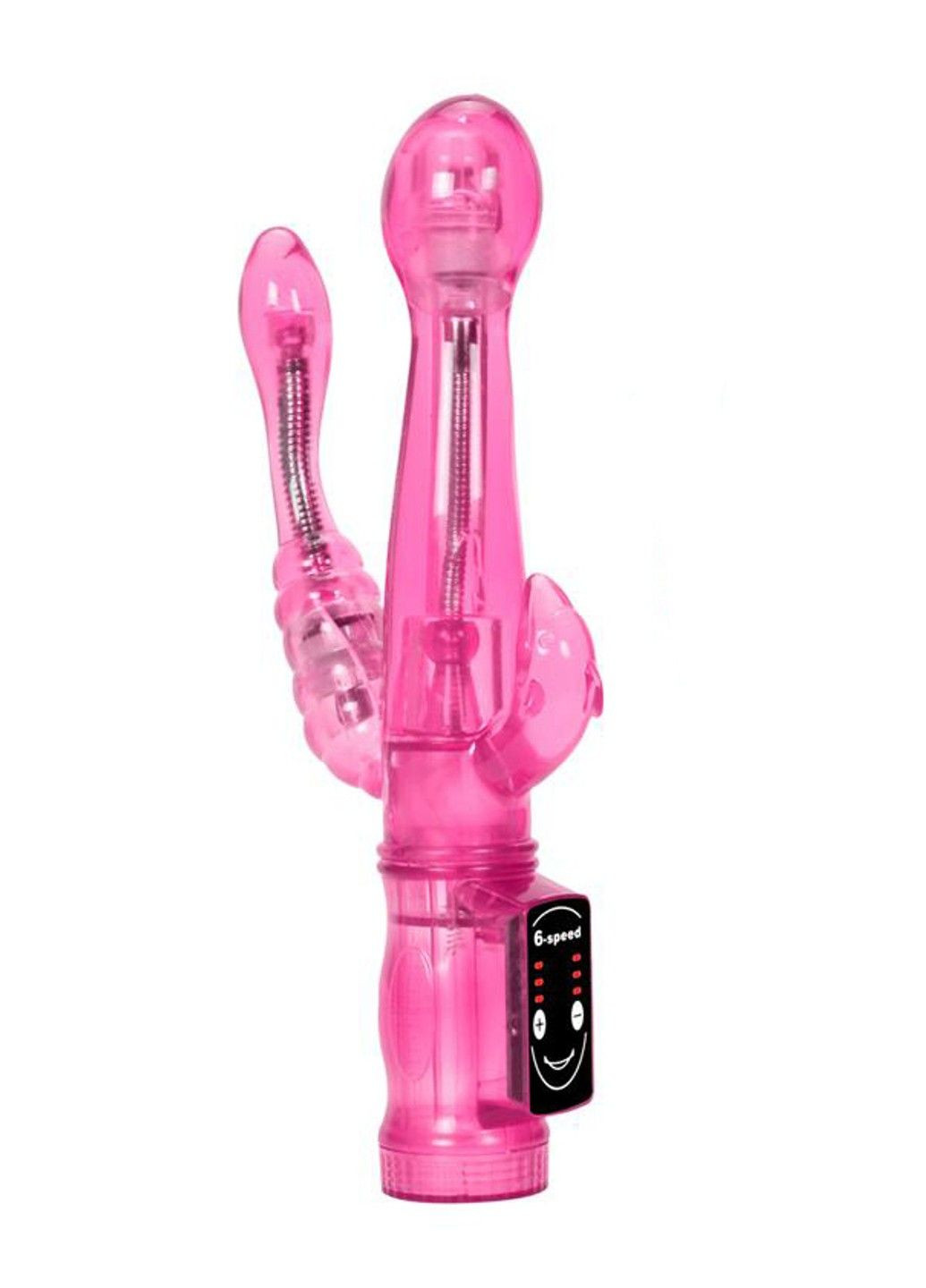 Тройной вибратор для анально-вагинальной стимуляции (розовый, ААА) We Love (284278479)