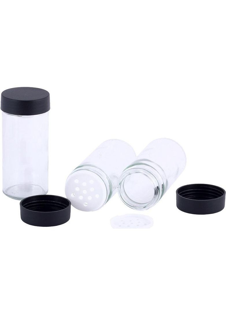 Набір ємностей для спецій Spice Silver 16 спецовників на круглій підставці 28х19х19см Kamille (339776107)