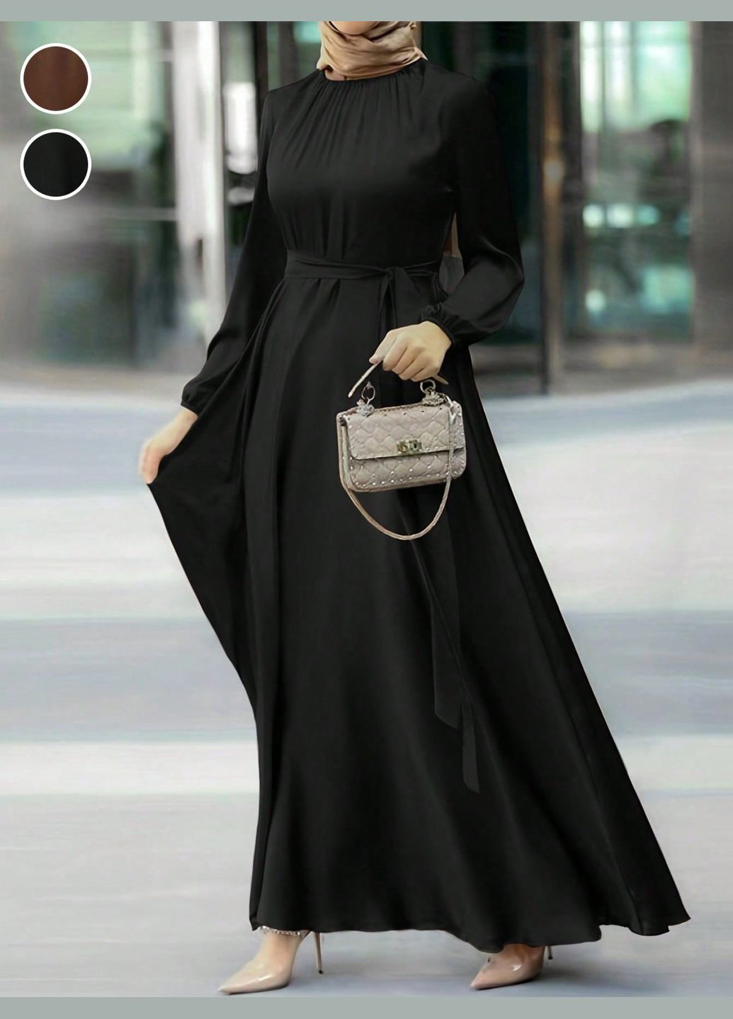 Черное повседневный платье SHEIN однотонное