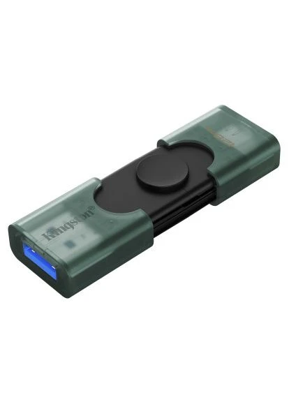USB-флеш накопитель 128 GB DataTraveler Duo USB 3.2 / Type-C Black / Green (DTDEG2/128GB) Kingston (396865631)