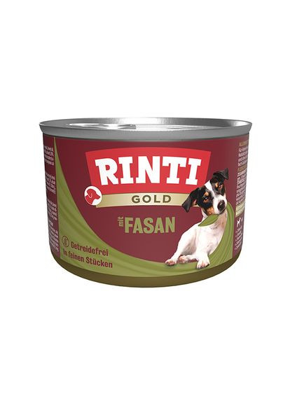 Беззерновой влажный корм Gold mit Fasan – для собак с фазаном 185 г (4000158910288) Rinti (352196183)