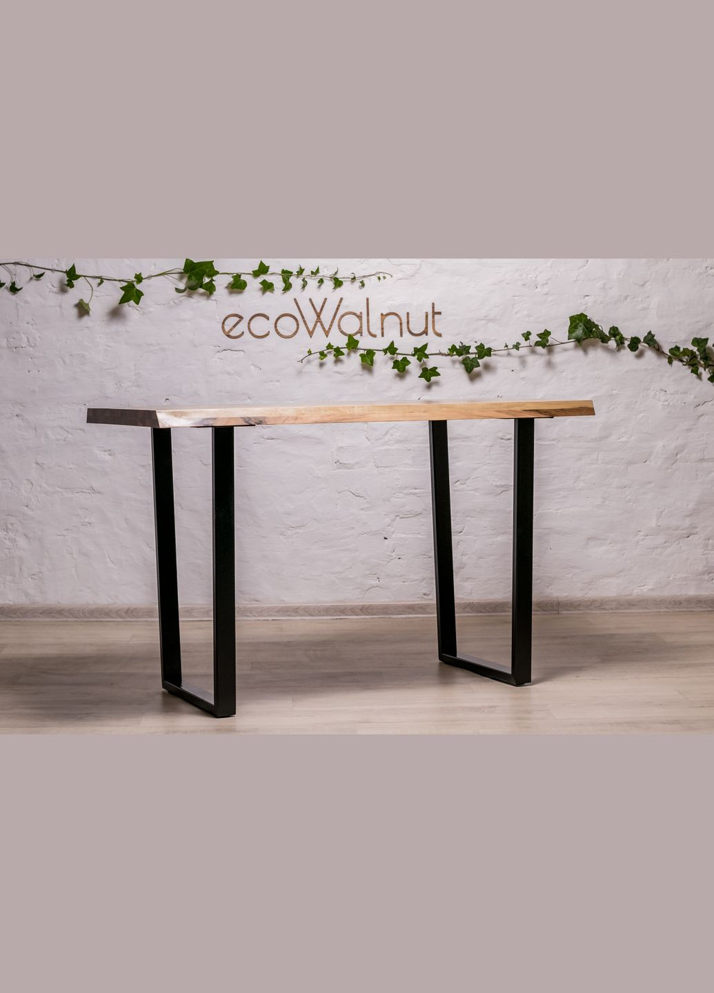Стол с живыми краями M (орех) Ореховый столик для офиса EcoWalnut (294613519)