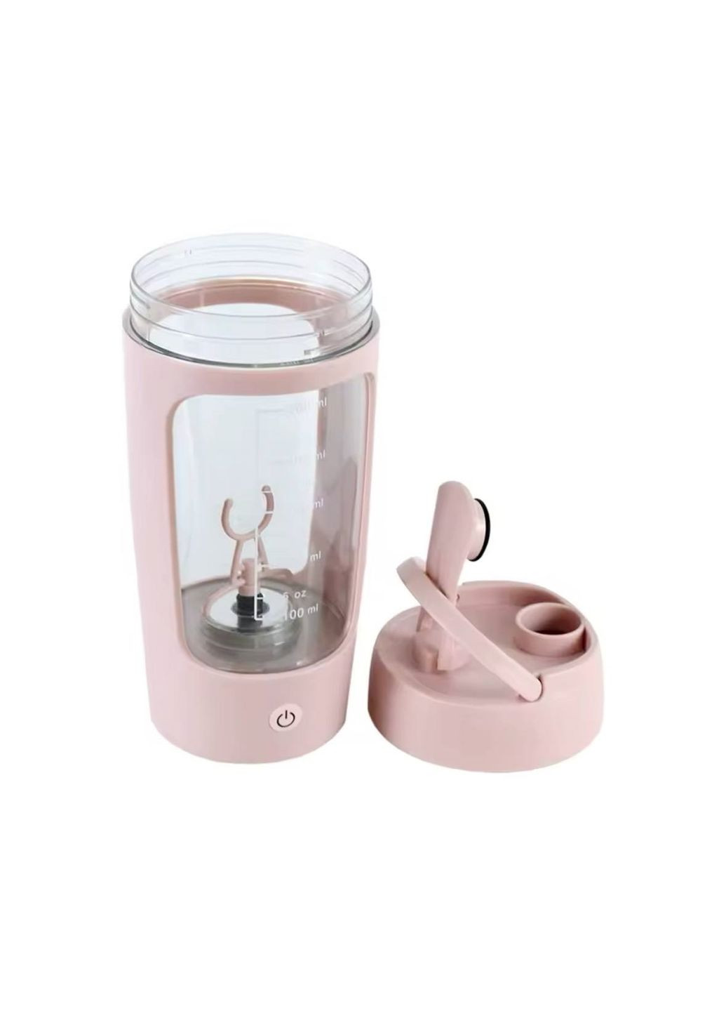Електричний шейкер на акумуляторі Automatic mixing up Tritan для спортивних коктейлів 650ml Рожевий No Brand 23652 (316302961)