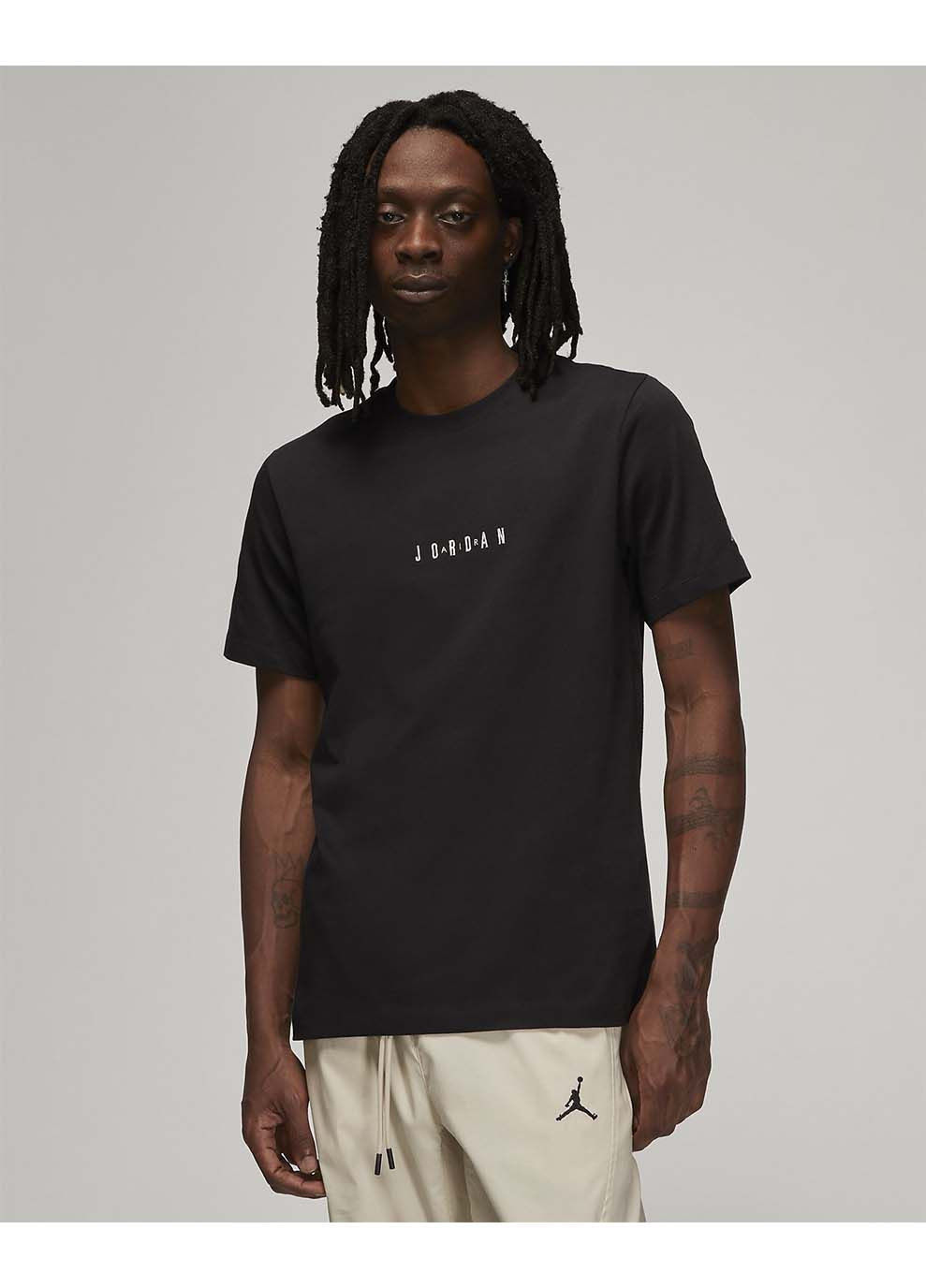 Черная мужская футболка jordanemb air crew черный Jordan