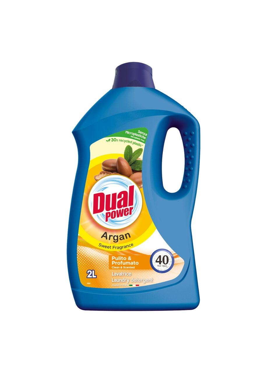 Концентрований рідкий засіб для прання білих та кольорових речей Арган, 2 л Dual Power (342714397)