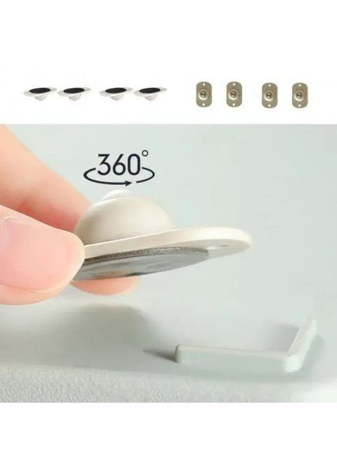 Ролики для переміщення меблів 4 шт антивібраційні підставки на липучках No Brand (354226817)