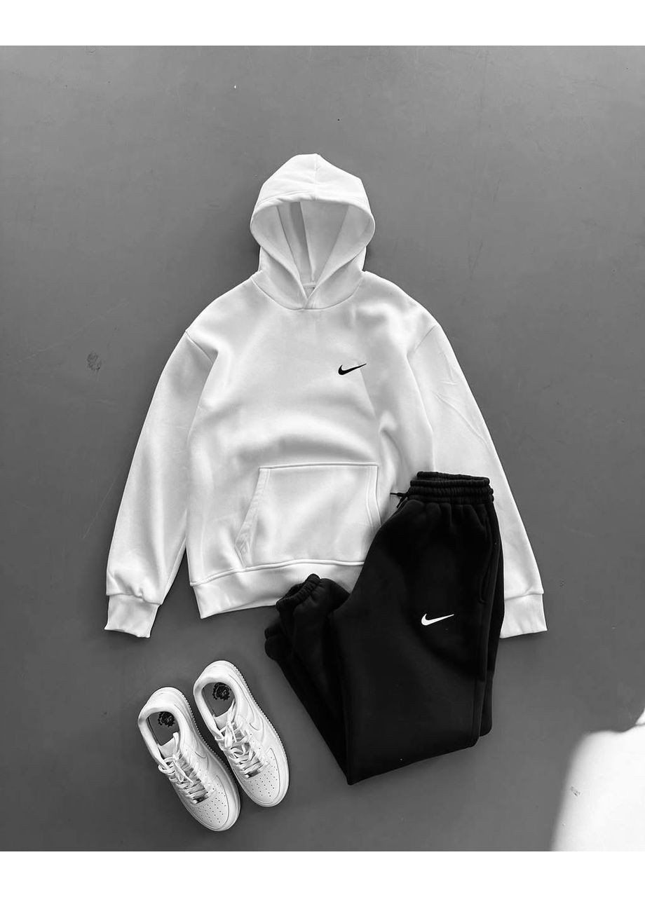 Стильний чоловічий спортивний зимній костюм Nike чорно-білий No Brand (371256391)