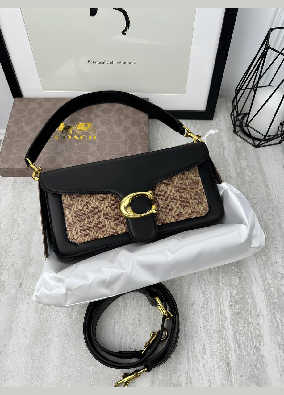 Женская сумка черно-бежевый через плечо No Brand (322464523)