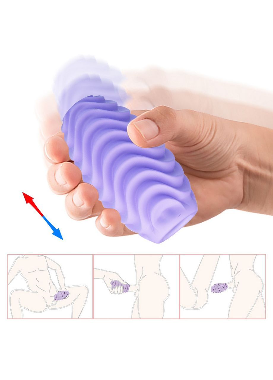 Мастурбатор для чоловіків міні Яйце з Двосторонньою Текстурою Фіолетовий Pretty Love (335400861)