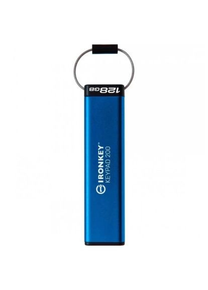 USB флеш накопитель 128GB IronKey Keypad 200 Type-C Encrypted Blue USB 3.2 (IKKP200C/128GB) Kingston (400039407)