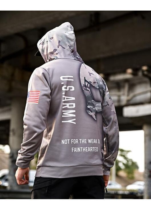 Тактичне чоловіче худі на флісі U.S. Army сіре No Brand (364188822)
