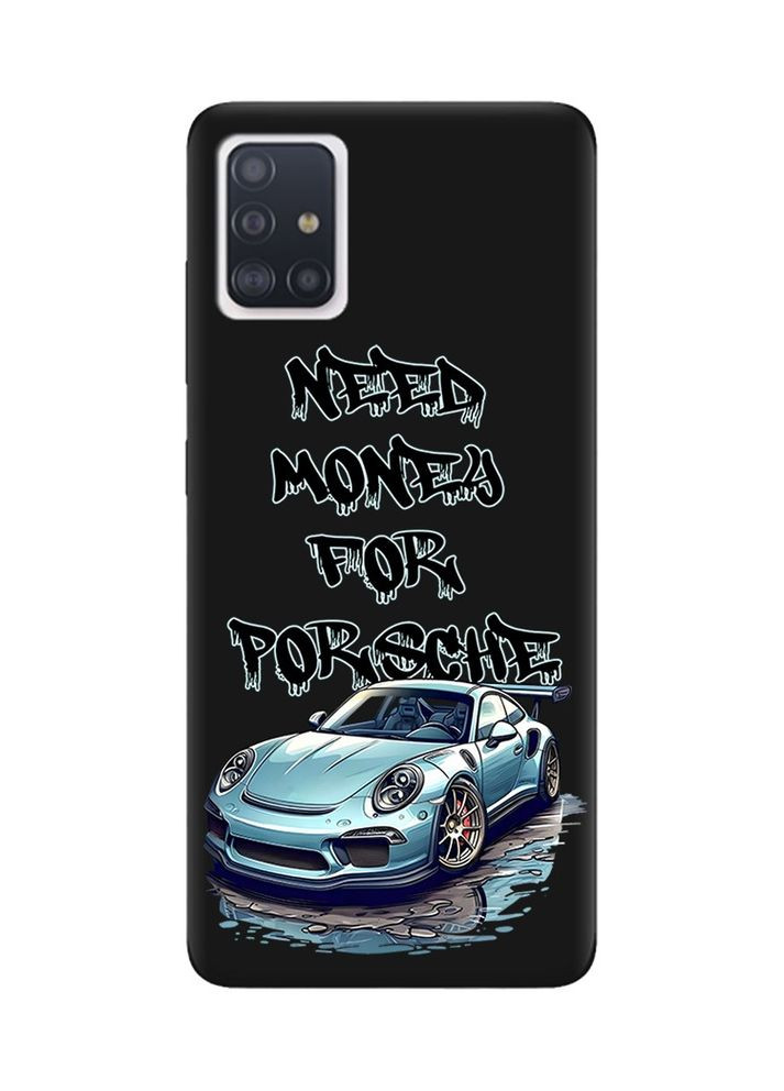 Матовий чорний чохол на Samsung Galaxy A71 / A715:: Хочу Порше (принт 385) CASE CONTROL (360703844)
