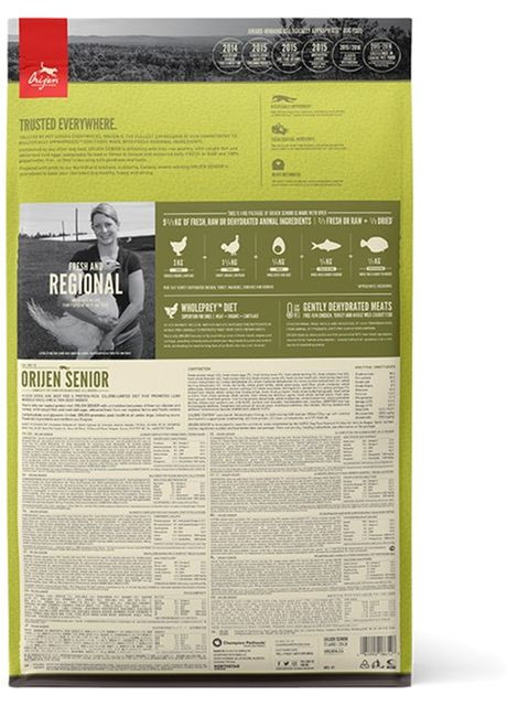 Сухой корм для пожилых собак всех пород Senior 11.4 кг (o18612) Orijen (280951567)