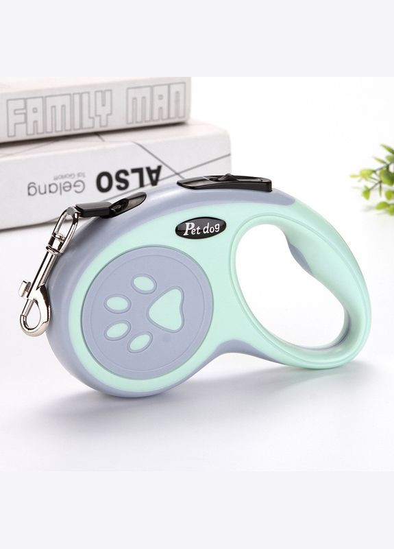 Повідець - рулетка для собак м'ятна 5м до 15 кг. No Brand (299840676)