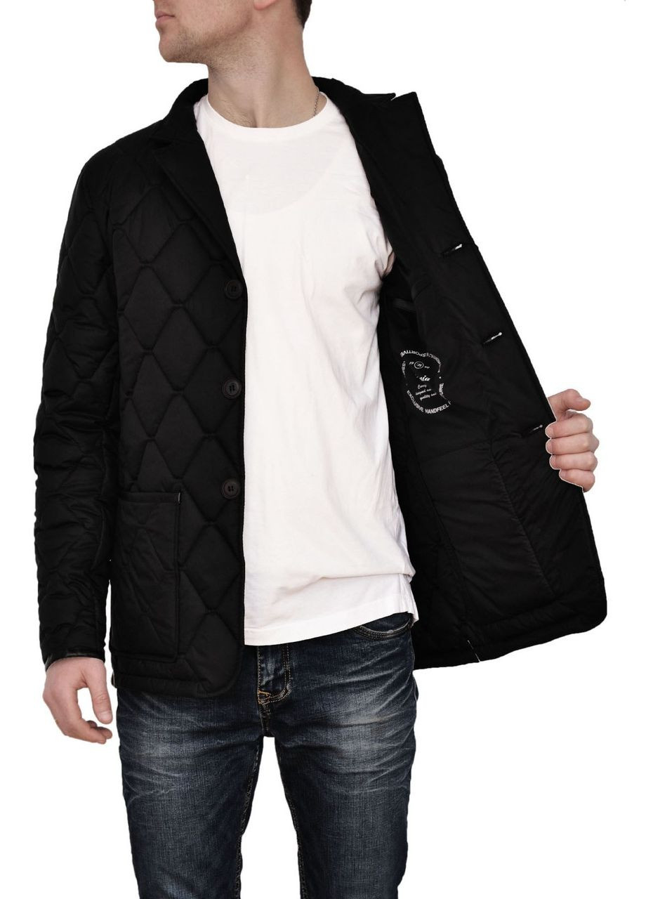 Черная демисезонная куртка kp-05 deep black Borenia