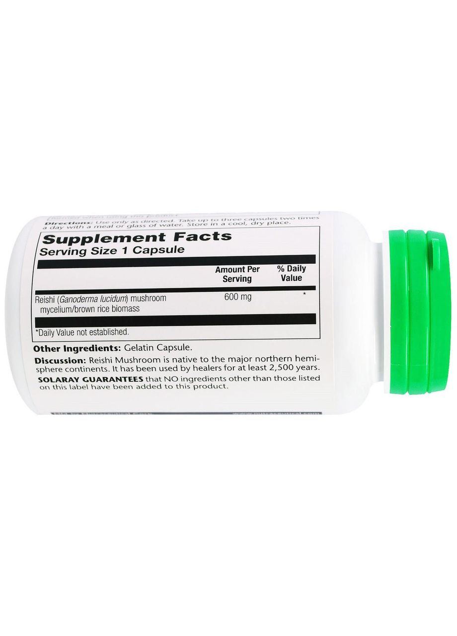 , Ганодерма лакована, 600 мг, 100 капсул Solaray (364312533)