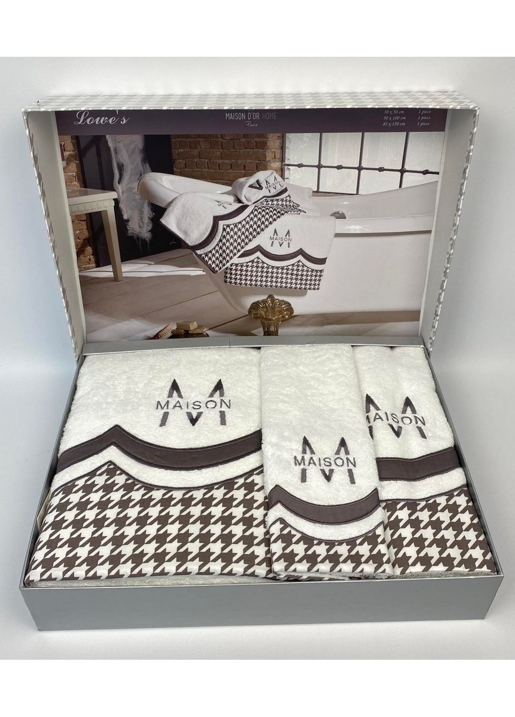 Maison D'or комплект полотенец (3 штуки) комбинированный производство - Турция