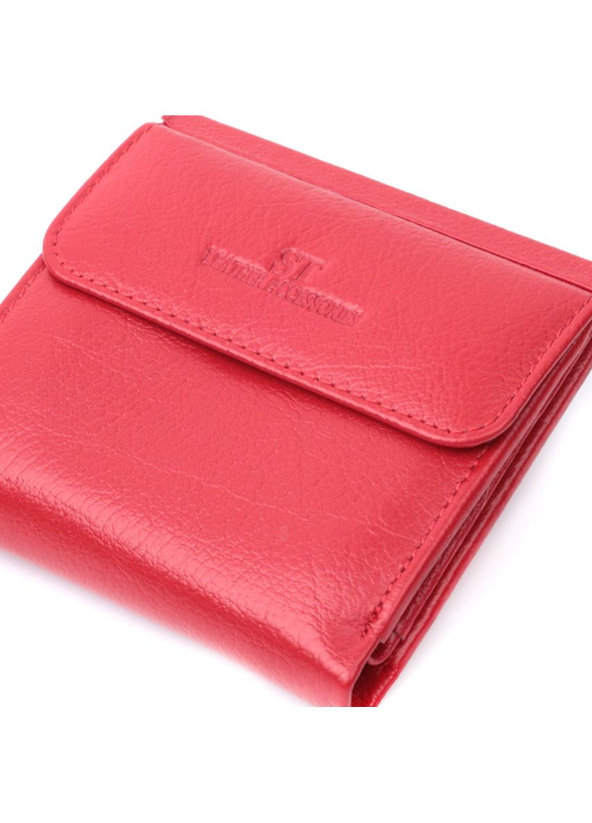 Женский кошелек из монетницей снаружи из натуральной кожи 22720 Красный st leather (306881388)