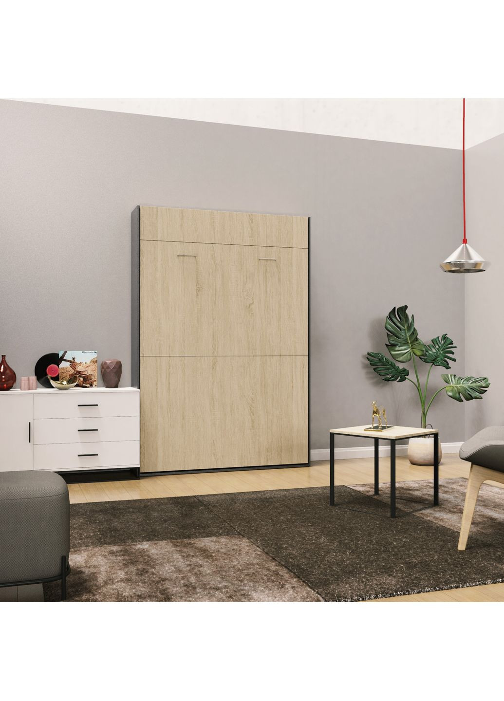 Ліжко-трансформер Mitra 1,6 1708х2154х2120 К - Антрацит / Ф - Дуб сонома (SM02021300000) Art In Head (337309135)