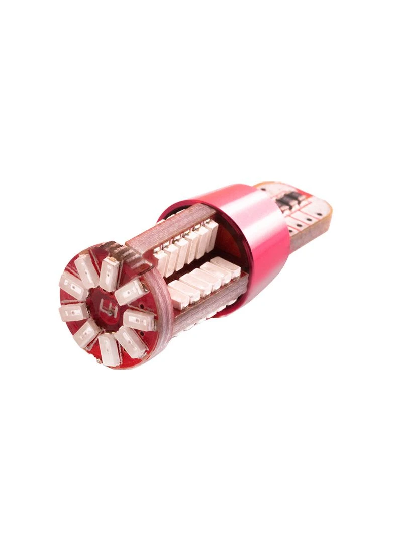 Светодиодная авто лампа T10-3014-57smd желтый обманка 12V LEDUA (323473258)