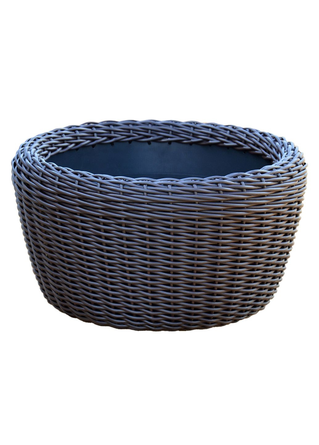 Кашпо велике 45 літрів (горщик для квітів та рослин),Вазон із штучного ротангу ручної роботи. Колір Венге Handmade (329193722)