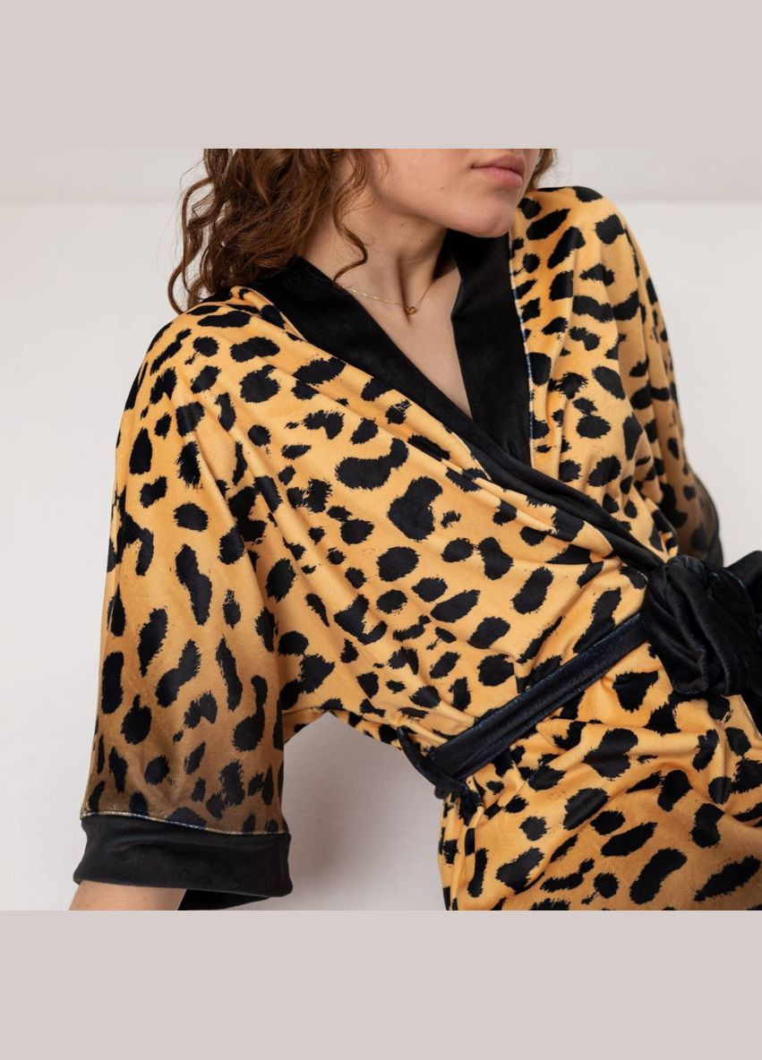 Халат женский из плюшевого велюра Звериное желание 3445_L 16065 L FlexDress (336873633)