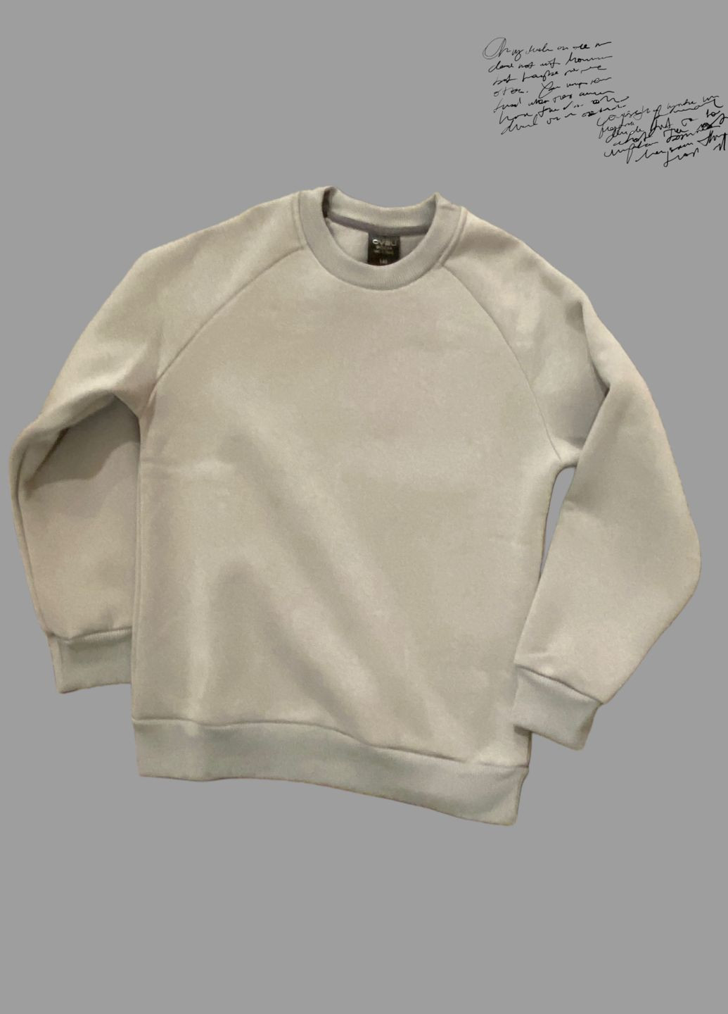 Овен світшот футер тринитка з начосом світло-сірий повсякденний футер