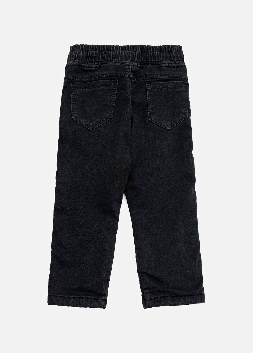 Черные зимние джинсы для мальчика цвет черный цб-00230449 Sercino