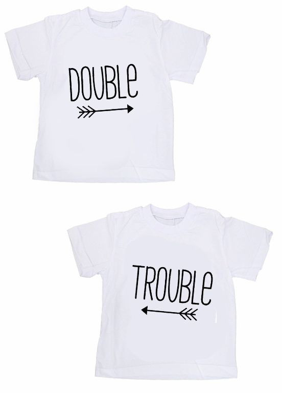 Парні футболки Family Look з принтом "Double. Trouble" Кавун футболка (316304846)