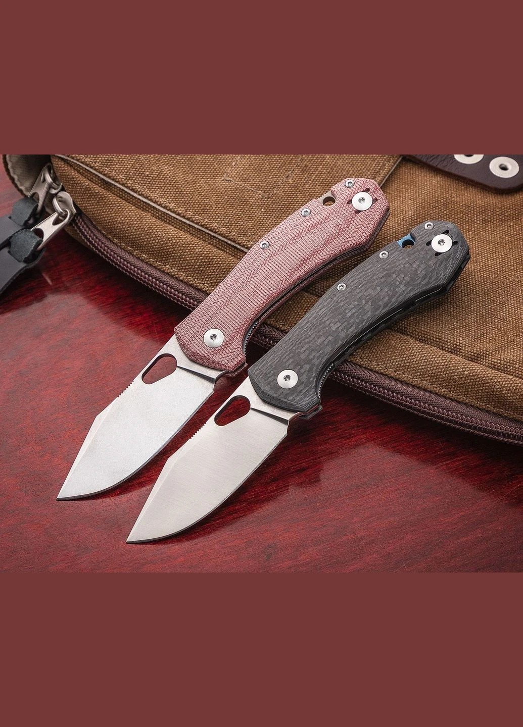 Ніж Vox/Anso ACE Red Canvas Micarta GiantMouse Atelier (380897978)