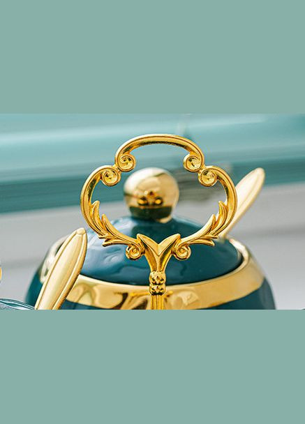 Набор банок на подставке для хранения 6864 7 предметов зеленый No Brand (364495652)