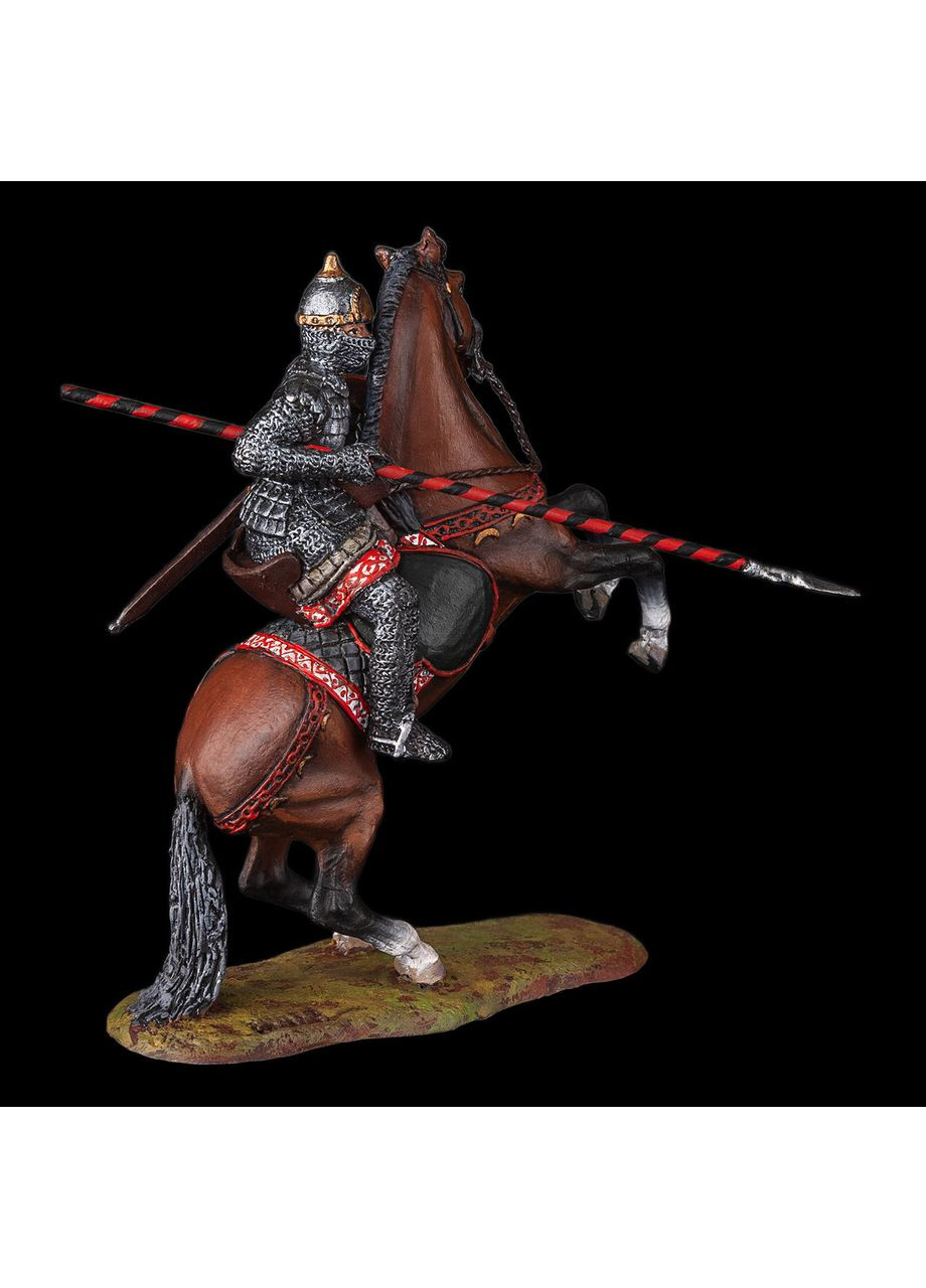 Статуэтка крашеная Дружинник на поднятом коне 9 см из металла и олова, коллекционная, антиквариат, подарок коллекционеру Artfactory (361861717)