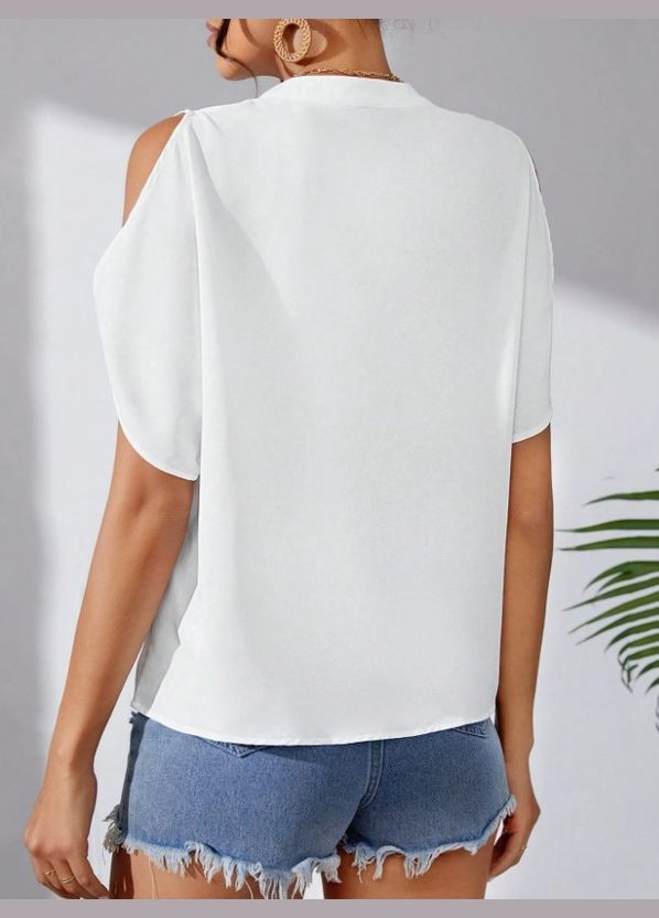 Белая летняя блуза ao233 No Brand