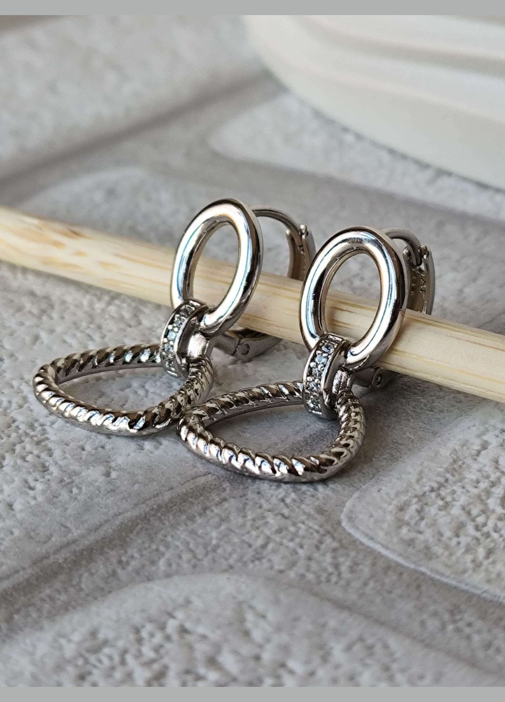 Сережки ксюпинг xuping родий медицинская сталь Xuping Jewelry (337503392)