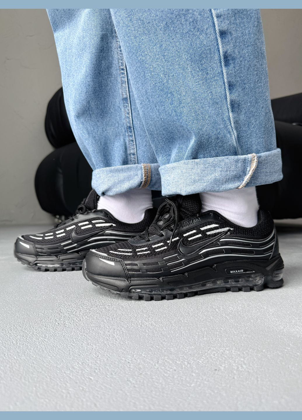 Кросівки жіночі і чоловічі Nike Air Max TL 2.5 Black White | Найк Аір Макс ТЛ 2.5 чорні білі No Brand чорні демісезони (341089773)