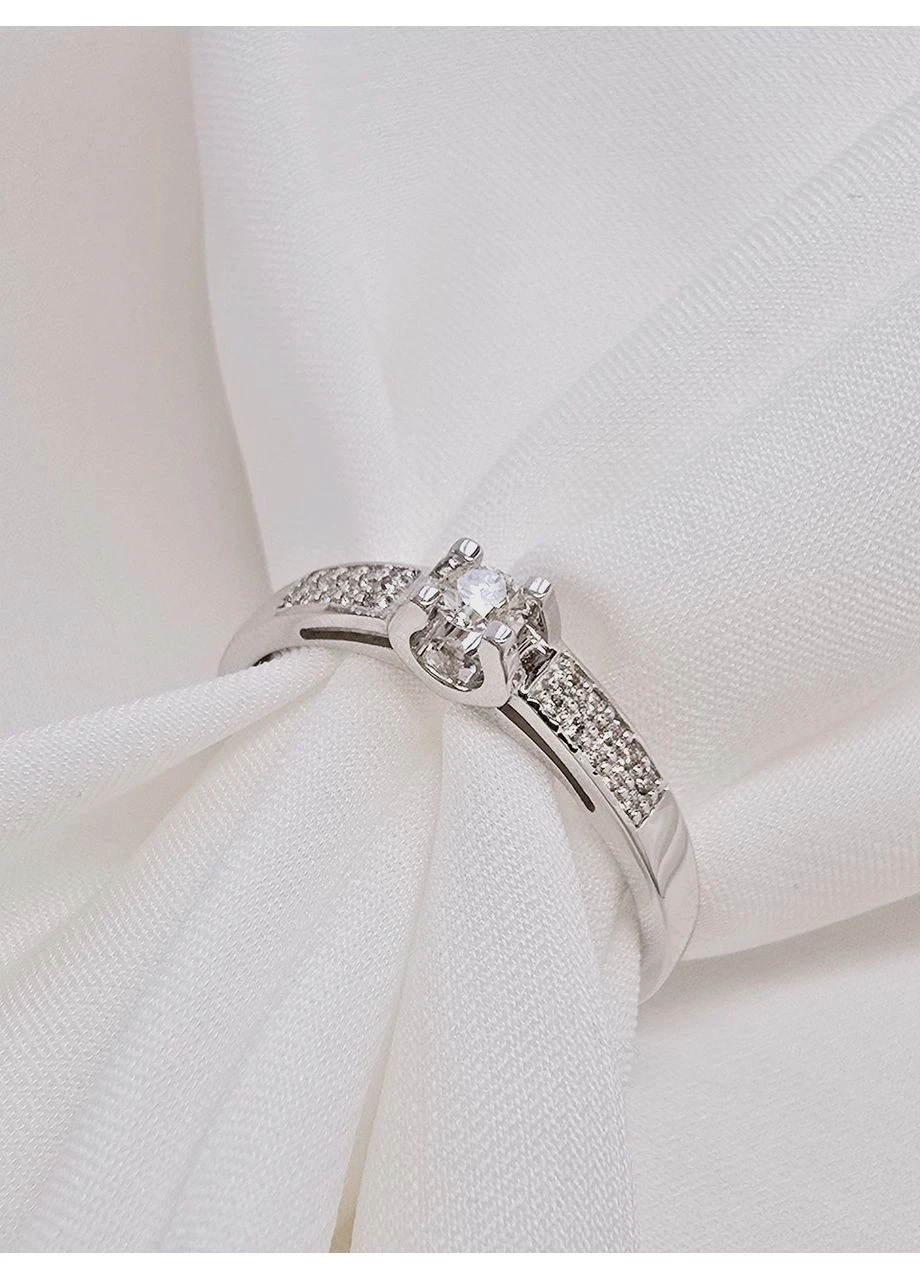 Золотое кольцо с бриллиантами, белое золото 585 (18,5) 1191399202-7к SOVA jewelry house (358932277)