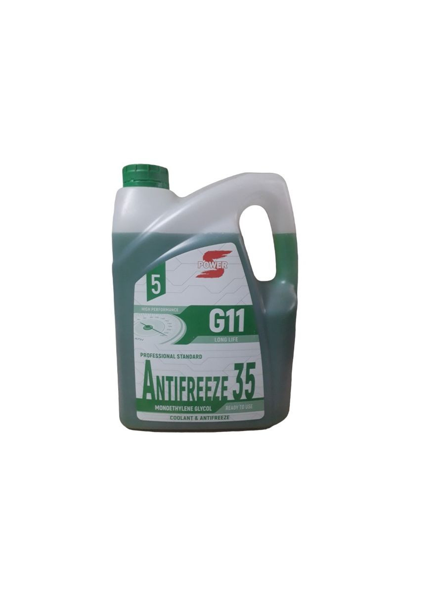 Охлаждающая жидкость 35 G11 GREEN (5 л) антифриз зеленый (41042) S-power (294335671)