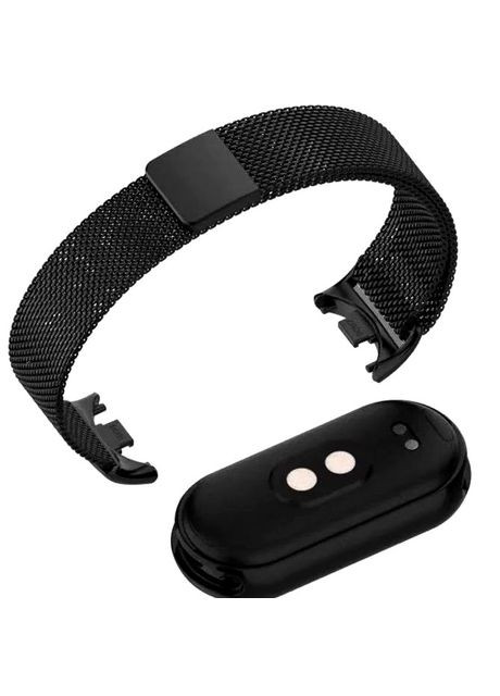 Ремінець для Xiaomi Mi Band 8 / 9 (сумісний) міланське плетіння Чорний колір No Brand (372182225)