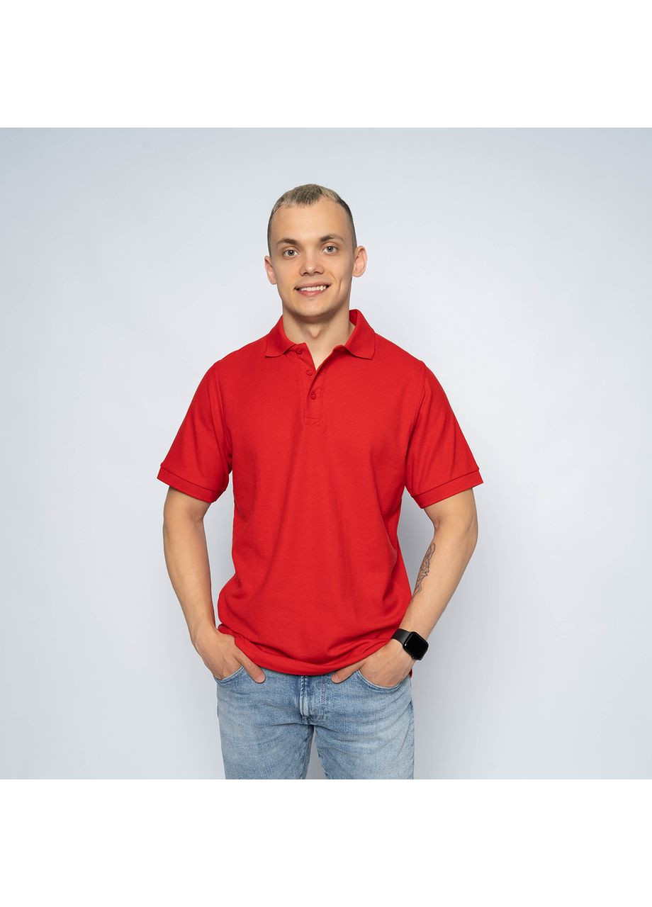 Красная футболка-футболка-поло для мужчин No Brand