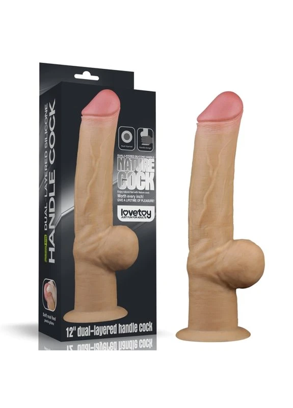 Двошаровий фалоімітатор Dual Layered Handle Cock 12.0 Lovetoy (381045350)