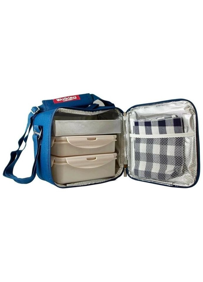 Сумка для обідів Walking business BG-3652-BL 5 предметів 23х22х13.5 см блакитна Bergner (328004476)