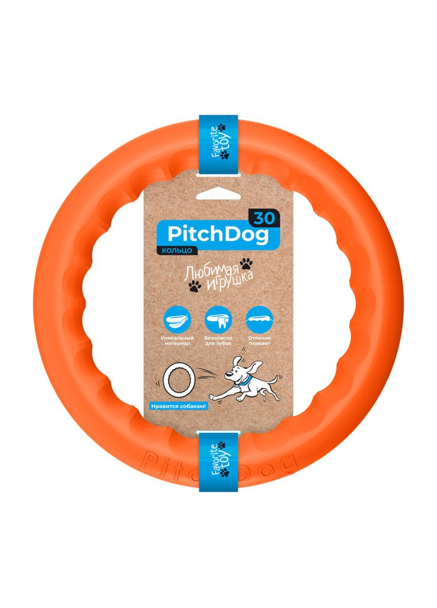 Кільце для апортування 30 д-28 см Жовтогаряче PitchDog (329994223)