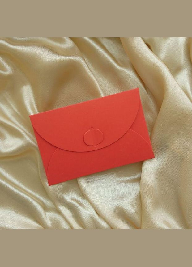 Подарочный конверт 80х120 мм из цветного дизайнерского картона Оранжевый No Brand (326063714)