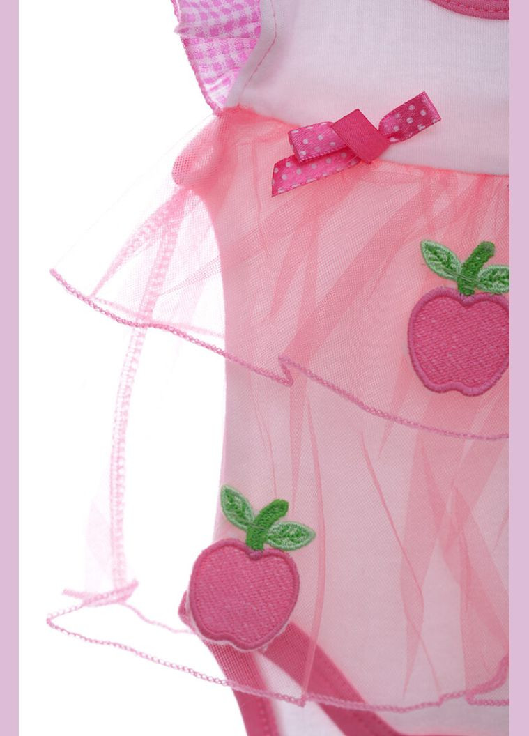 Боді сукня з коротким рукавом для дівчинки біле бавовна бавовна MiniPapi 50 см (38369) BABYKROHA (315423641)